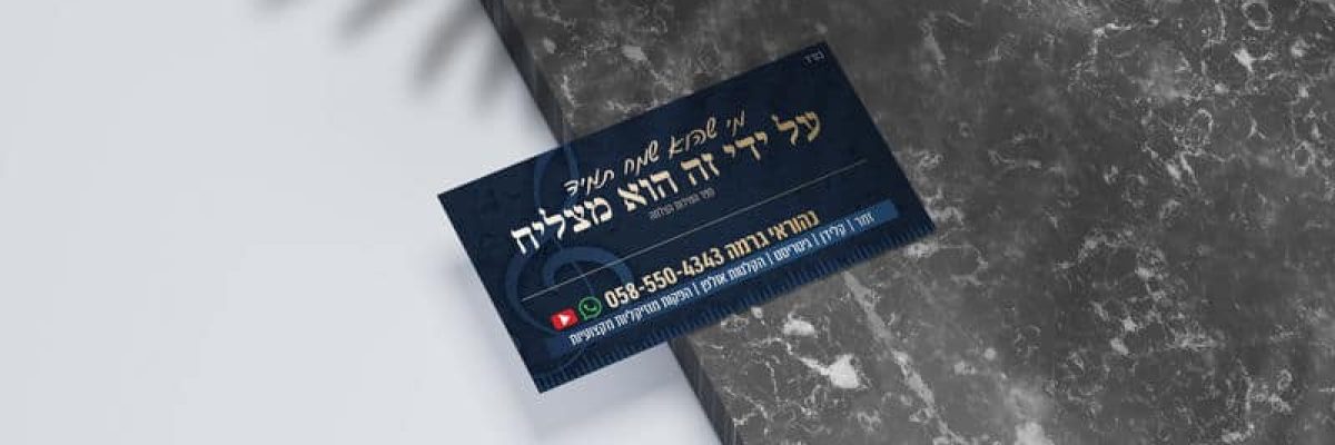 כרטיס ביקור הדמיה זמר וקלידן